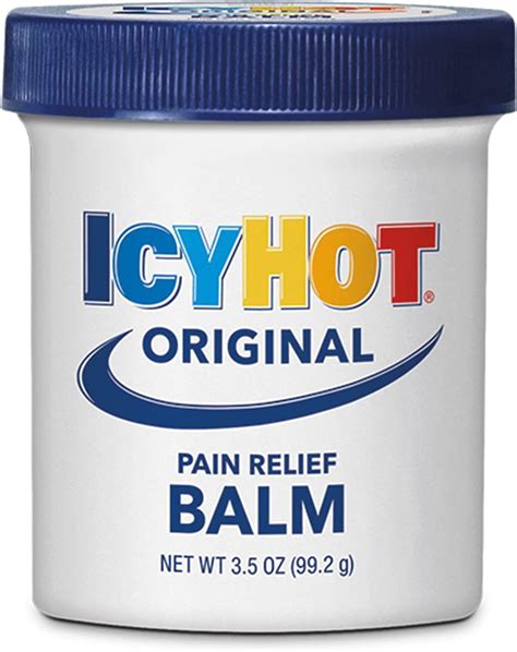 icy hot que contiene|Icy Hot Bálsamo original para aliviar el dolor, 3.5 onzas (paquete .